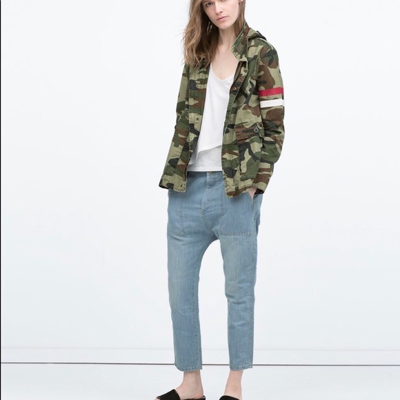 Zara Jackets & Blazers - Zara camouflage hooded parka small